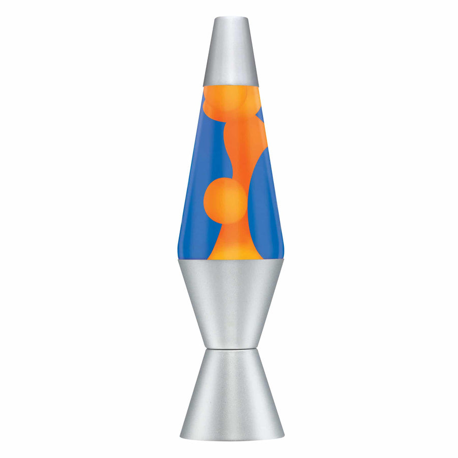 14.5" LAVA LAMP - ORANGE/BLUE/SILVER Shift 4-0025