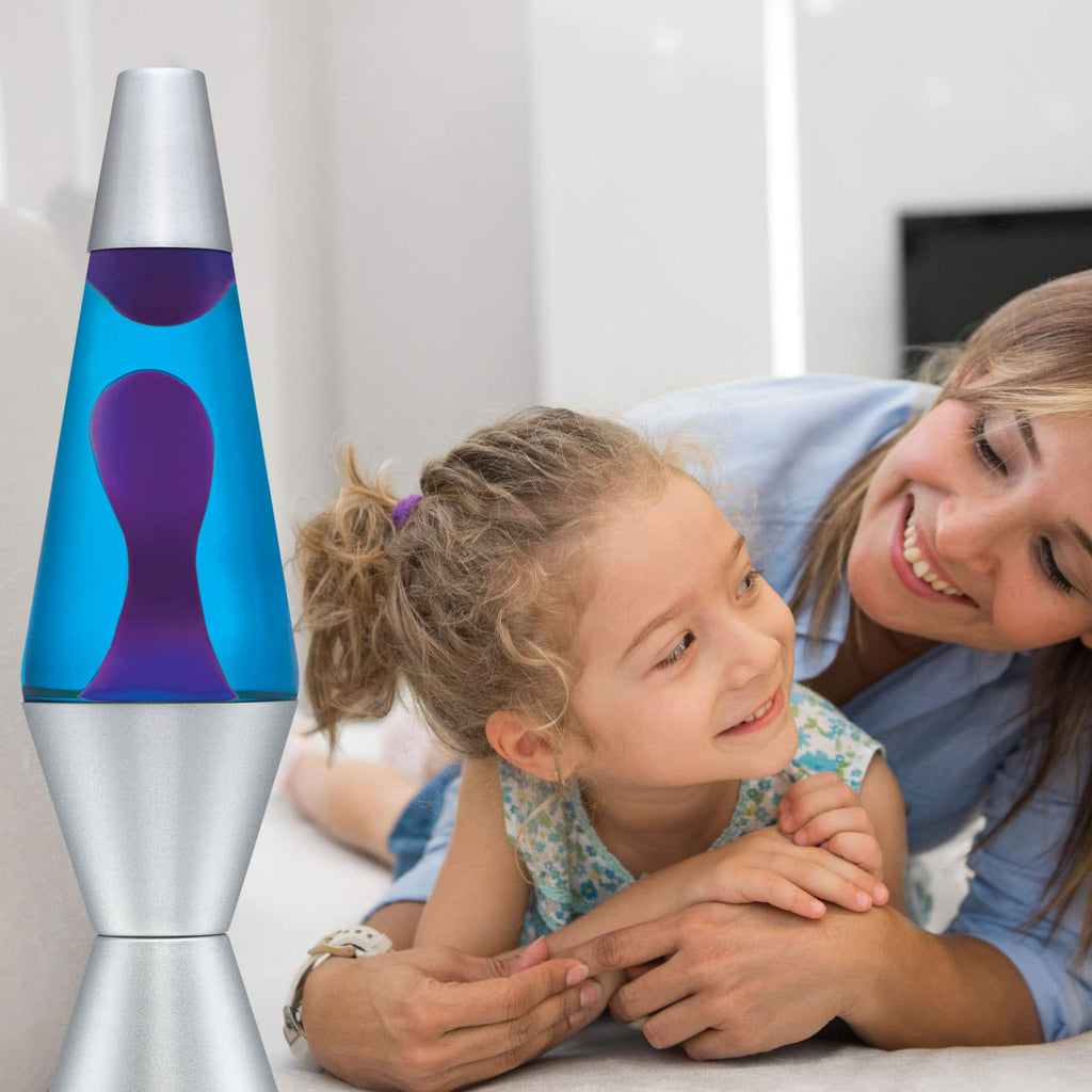14.5" LAVA� Lamp - Purple/Blue/Silver with a mother and daughter