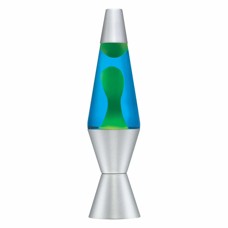 14.5" LAVA LAMP - YELLOW/BLUE/SILVER Wave 4-0017