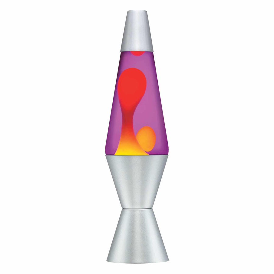 14.5" LAVA LAMP - YELLOW/PURPLE/SILVER Blend 4-0016