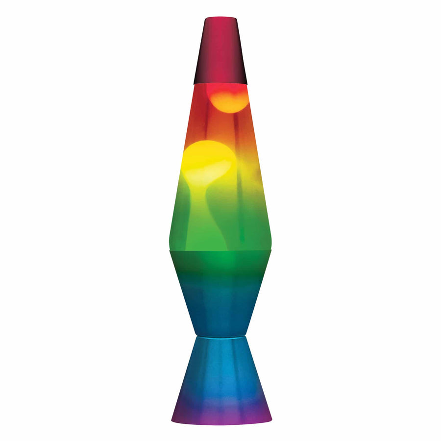 14.5" LAVA LAMP RAINBOW - WHITE/CLEAR/TRICOLOR Select 4-0020