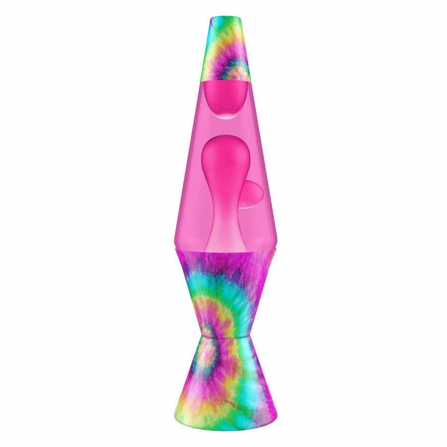 14.5" LAVA LAMP - TIE DYE PINK SPIRAL Edit 4-0018