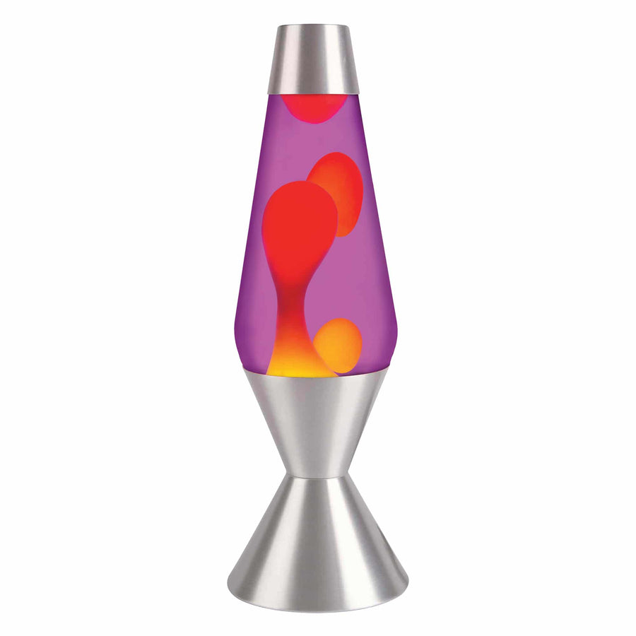 16.3" LAVA LAMP - YELLOW/PURPLE/SILVER Core 4-0013